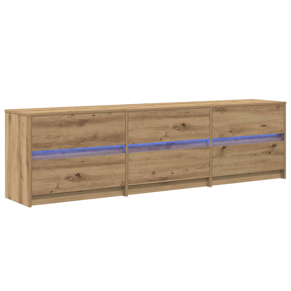 vidaXL Jednostki telewizyjne 2 pcs Dąb rzemieślniczy 180 x 34 x 50 cm