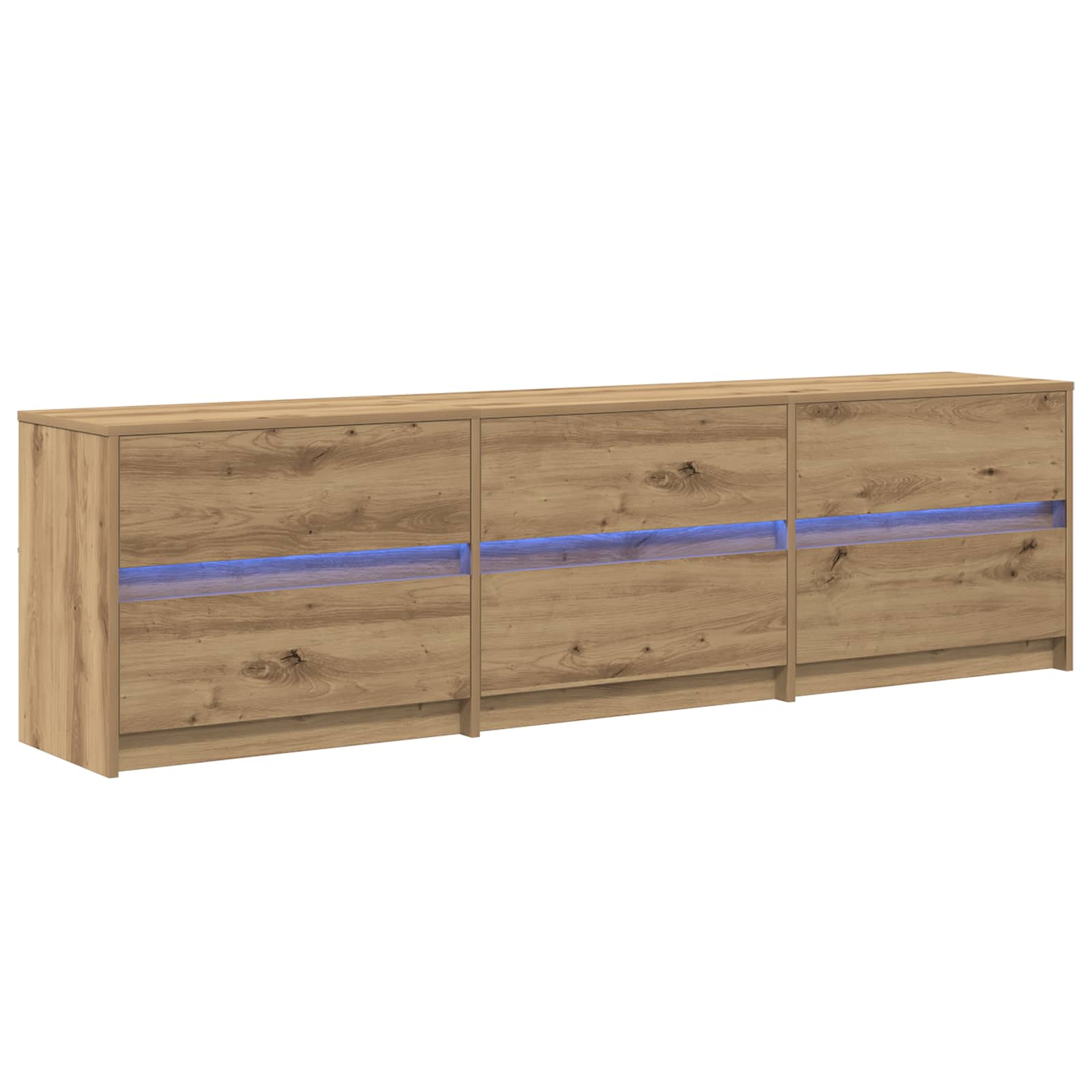 vidaXL Jednostki telewizyjne 2 pcs Dąb rzemieślniczy 180 x 34 x 50 cm