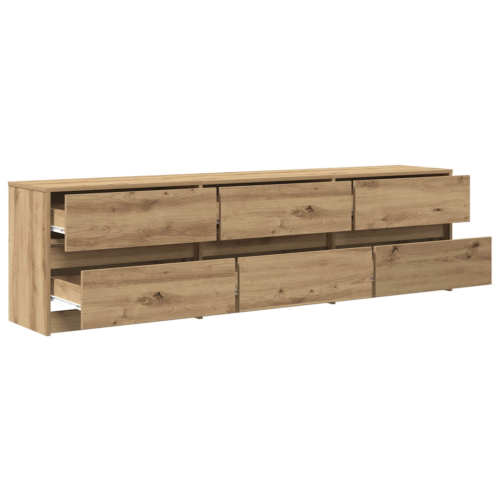 vidaXL Jednostki telewizyjne 2 pcs Dąb rzemieślniczy 180 x 34 x 50 cm