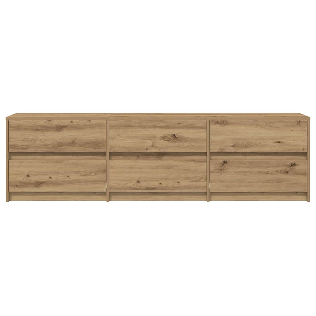 vidaXL Jednostki telewizyjne 2 pcs Dąb rzemieślniczy 180 x 34 x 50 cm