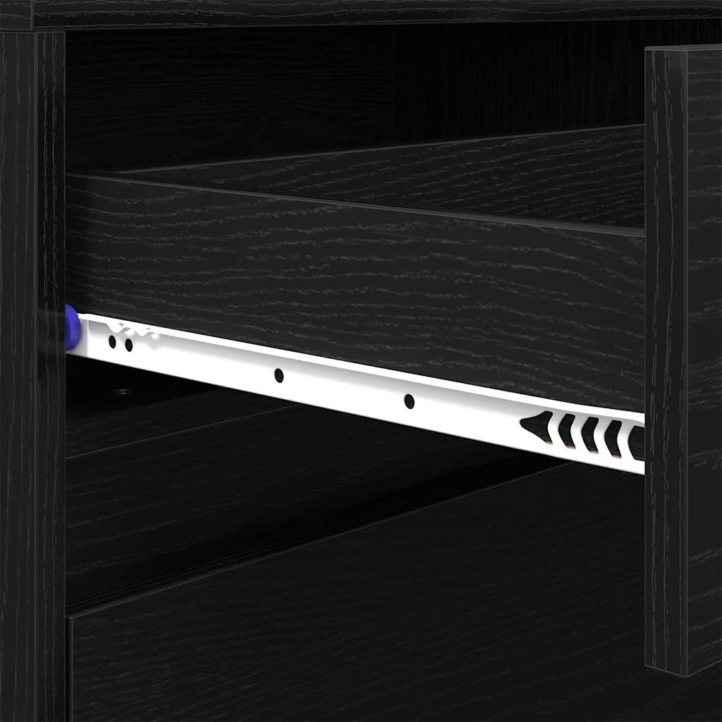 vidaXL Jednostki telewizyjne 2 pcs Czarny Dąb 180 x 34 x 50 cm