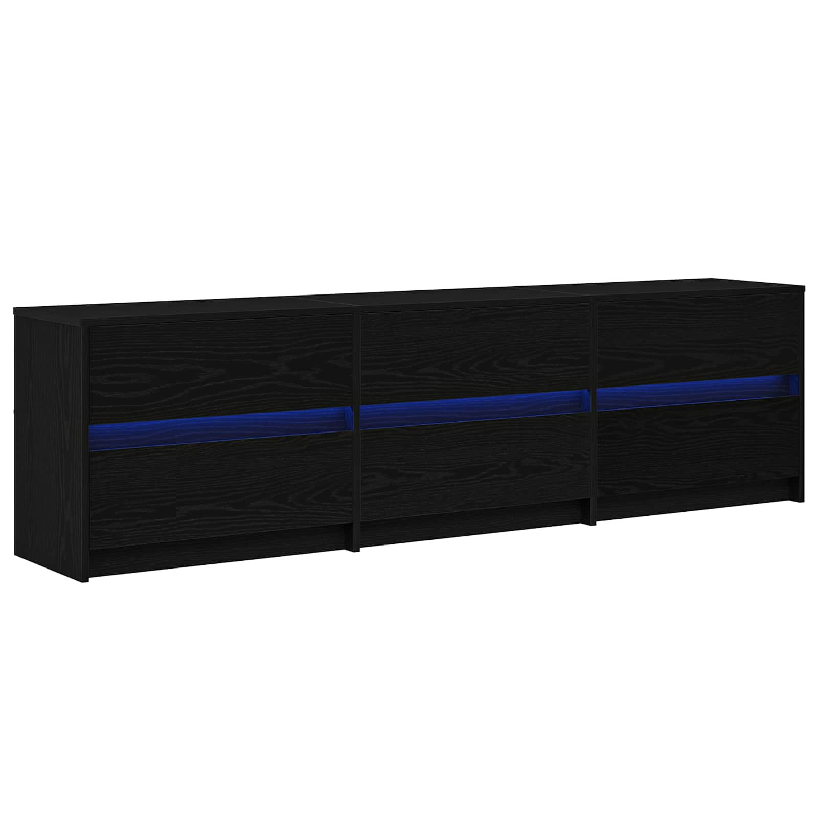 vidaXL Jednostki telewizyjne 2 pcs Czarny Dąb 180 x 34 x 50 cm