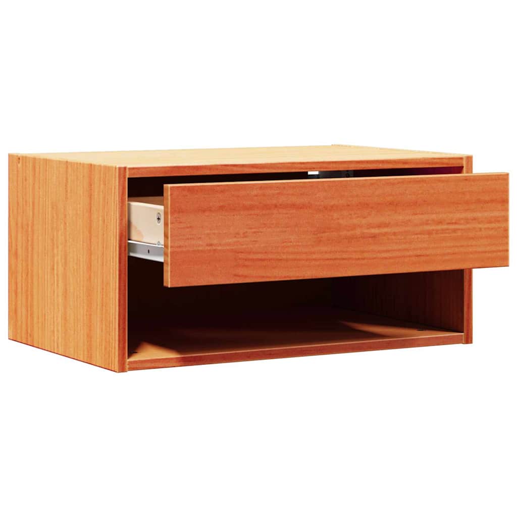 vidaXL Stolik nocny Woskowy Brąz 50 x 32,5 x 24 cm Lite drewno sosnowe