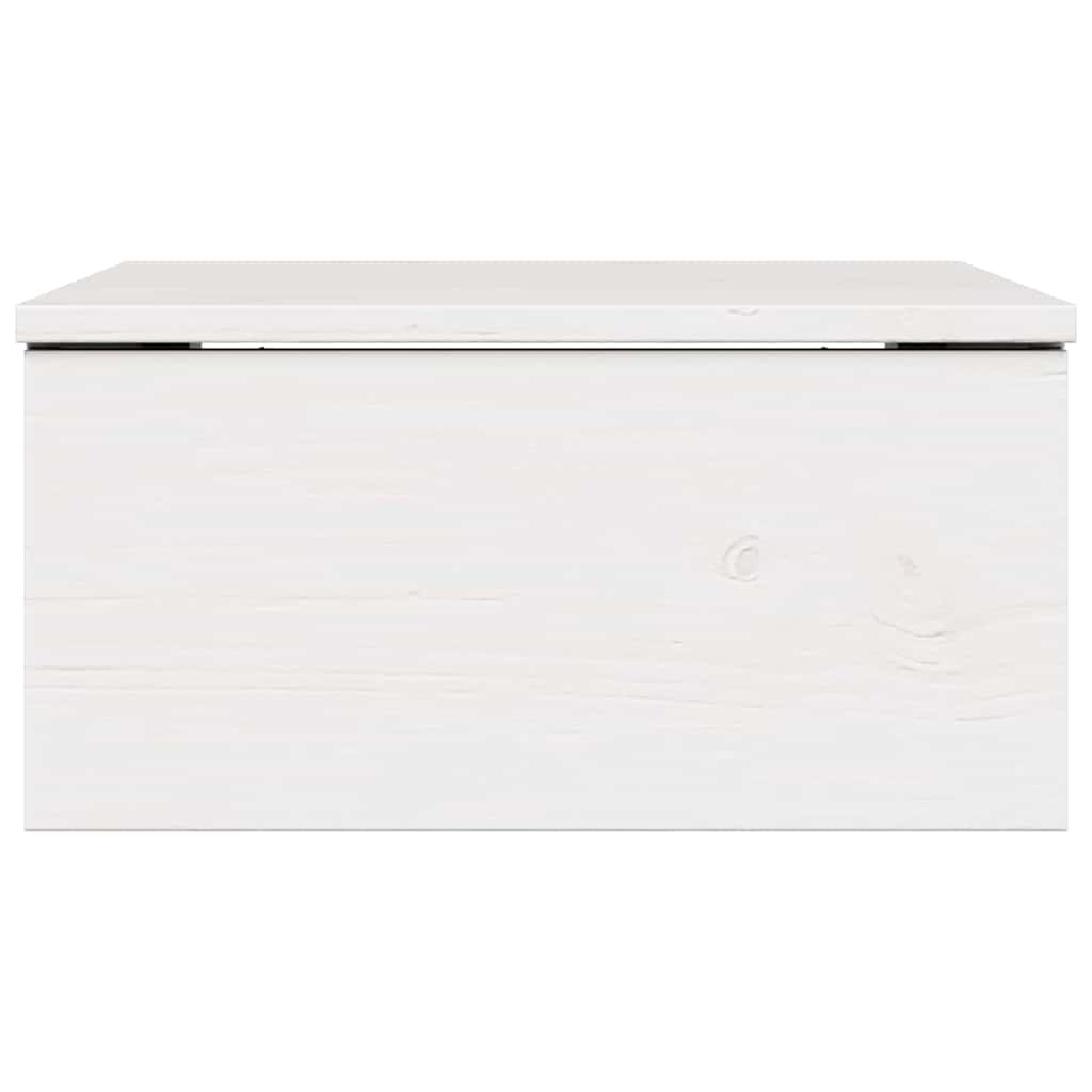 vidaXL Stolik nocny Biały 37 x 35 x 18,5 cm Lite drewno sosnowe