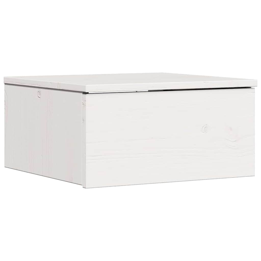 vidaXL Stolik nocny 2 pcs Biały 37 x 35 x 18,5 cm Lite drewno sosnowe