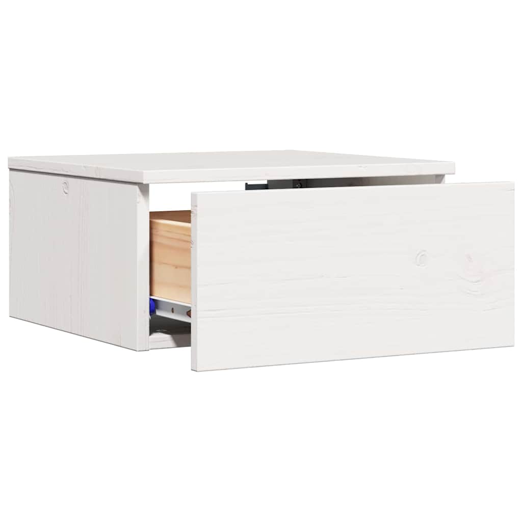 vidaXL Stolik nocny 2 pcs Biały 37 x 35 x 18,5 cm Lite drewno sosnowe