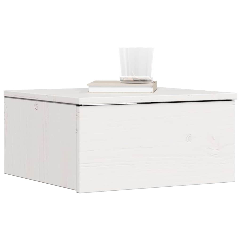 vidaXL Stolik nocny 2 pcs Biały 37 x 35 x 18,5 cm Lite drewno sosnowe