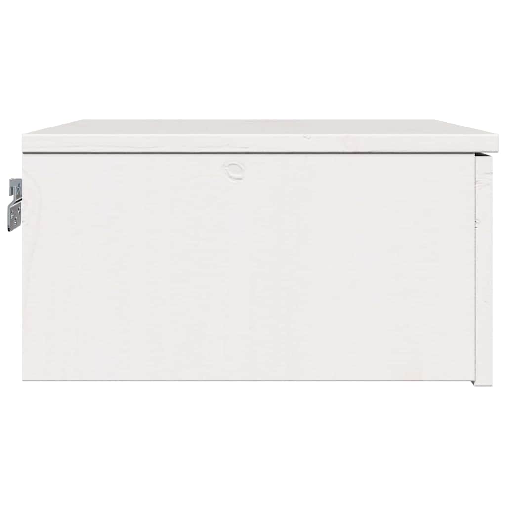 vidaXL Stolik nocny 2 pcs Biały 37 x 35 x 18,5 cm Lite drewno sosnowe