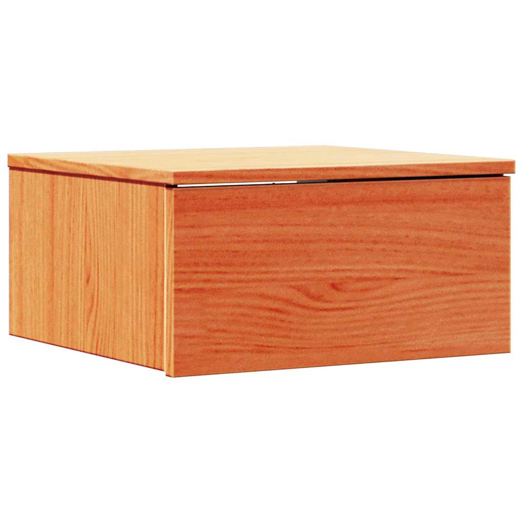 vidaXL Stolik nocny Woskowy Brąz 37 x 35 x 18,5 cm Lite drewno sosnowe