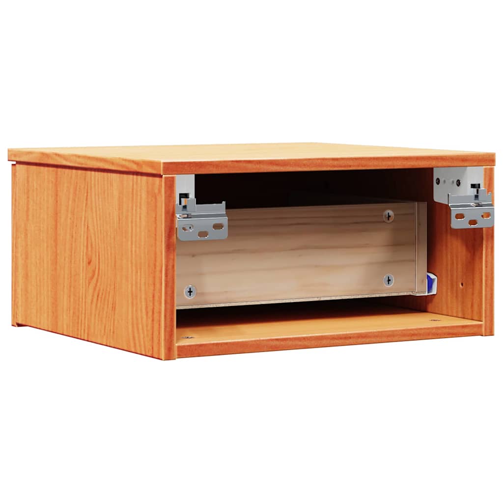 vidaXL Stolik nocny Woskowy Brąz 37 x 35 x 18,5 cm Lite drewno sosnowe