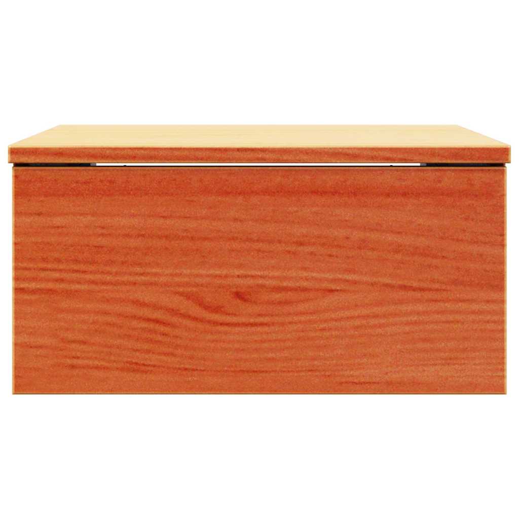 vidaXL Stolik nocny Woskowy Brąz 37 x 35 x 18,5 cm Lite drewno sosnowe