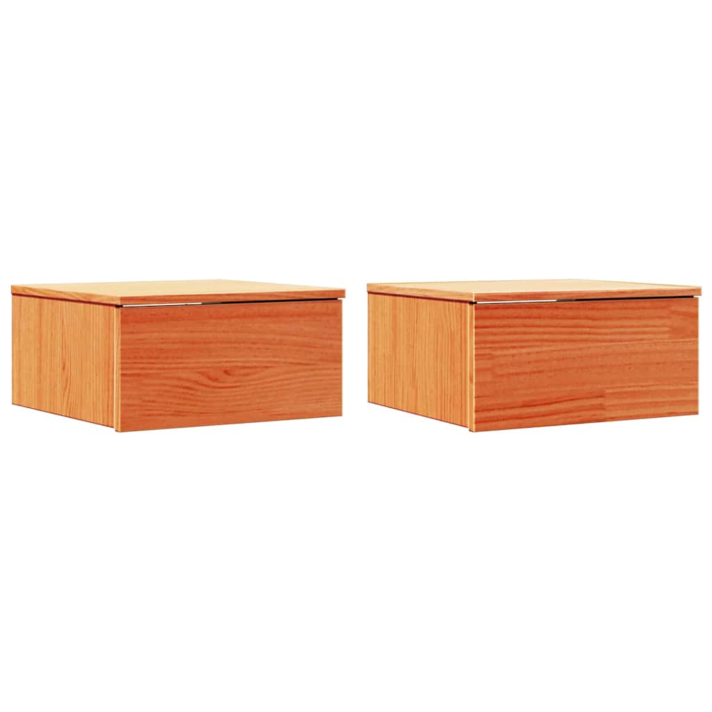vidaXL Stolik nocny z szufladą 2 pcs Woskowy Brąz 37 x 35 x 18,5 cm