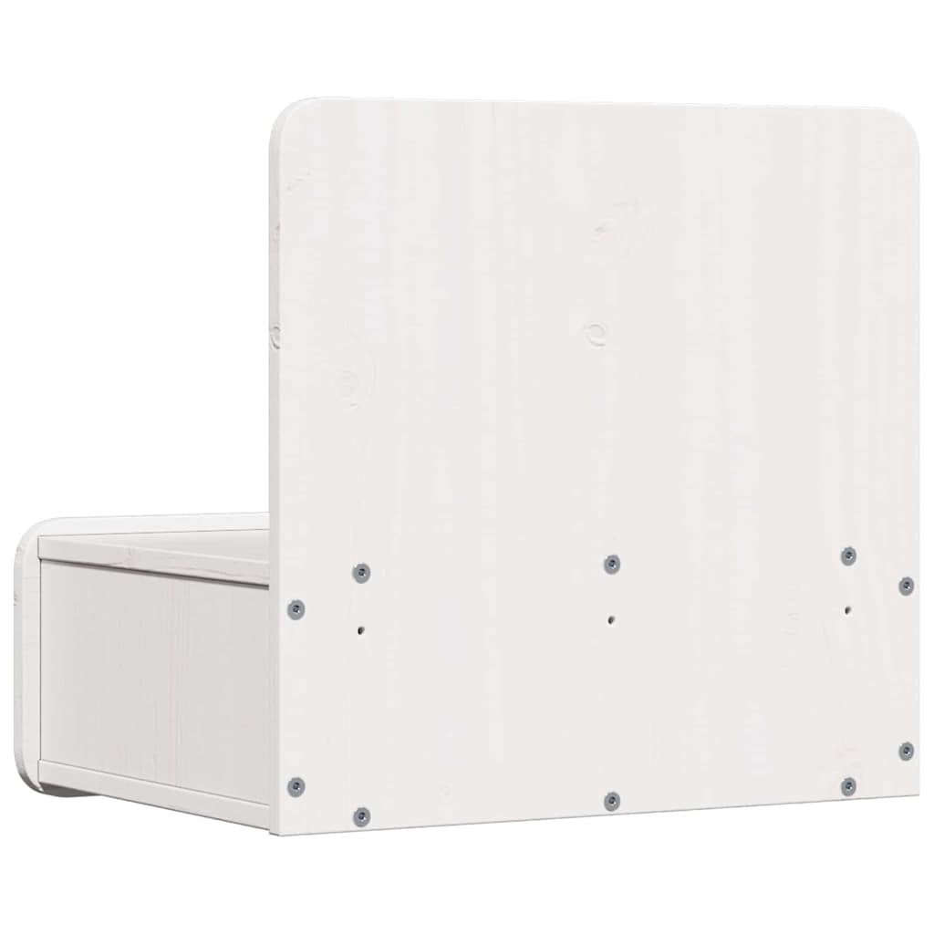 vidaXL Stolik nocny Biały 44 x 32,5 x 40 cm Lite drewno sosnowe