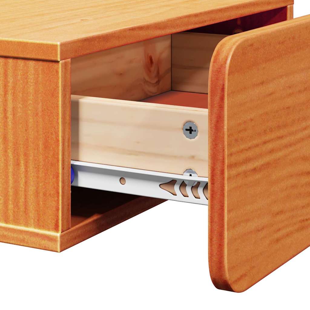 vidaXL Stolik nocny Woskowy Brąz 44 x 32,5 x 40 cm Lite drewno sosnowe