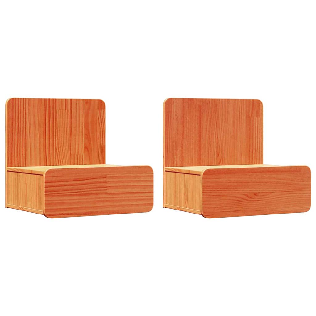 vidaXL Stolik nocny z szufladą 2 pcs Woskowy Brąz 44 x 32,5 x 40 cm