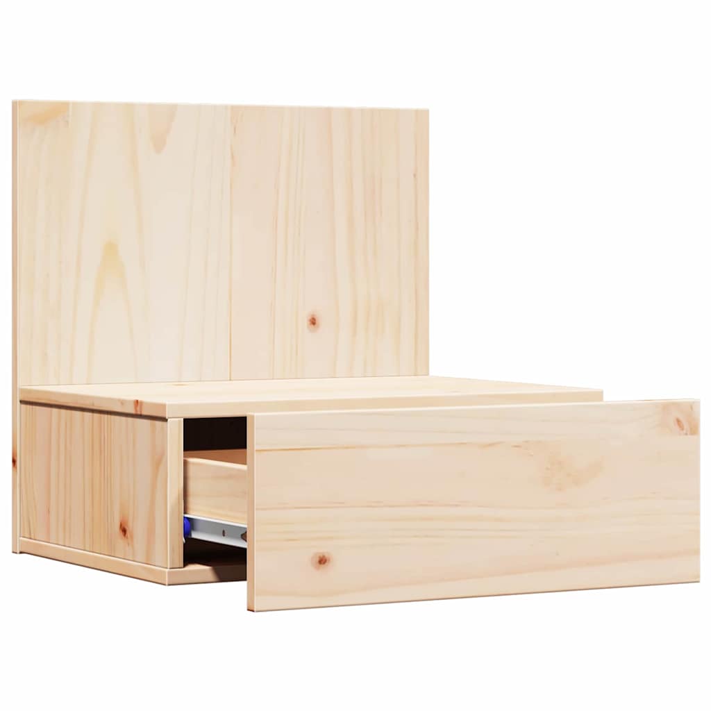 vidaXL Stolik nocny Brązowy 42 x 32,5 x 40 cm Lite drewno sosnowe