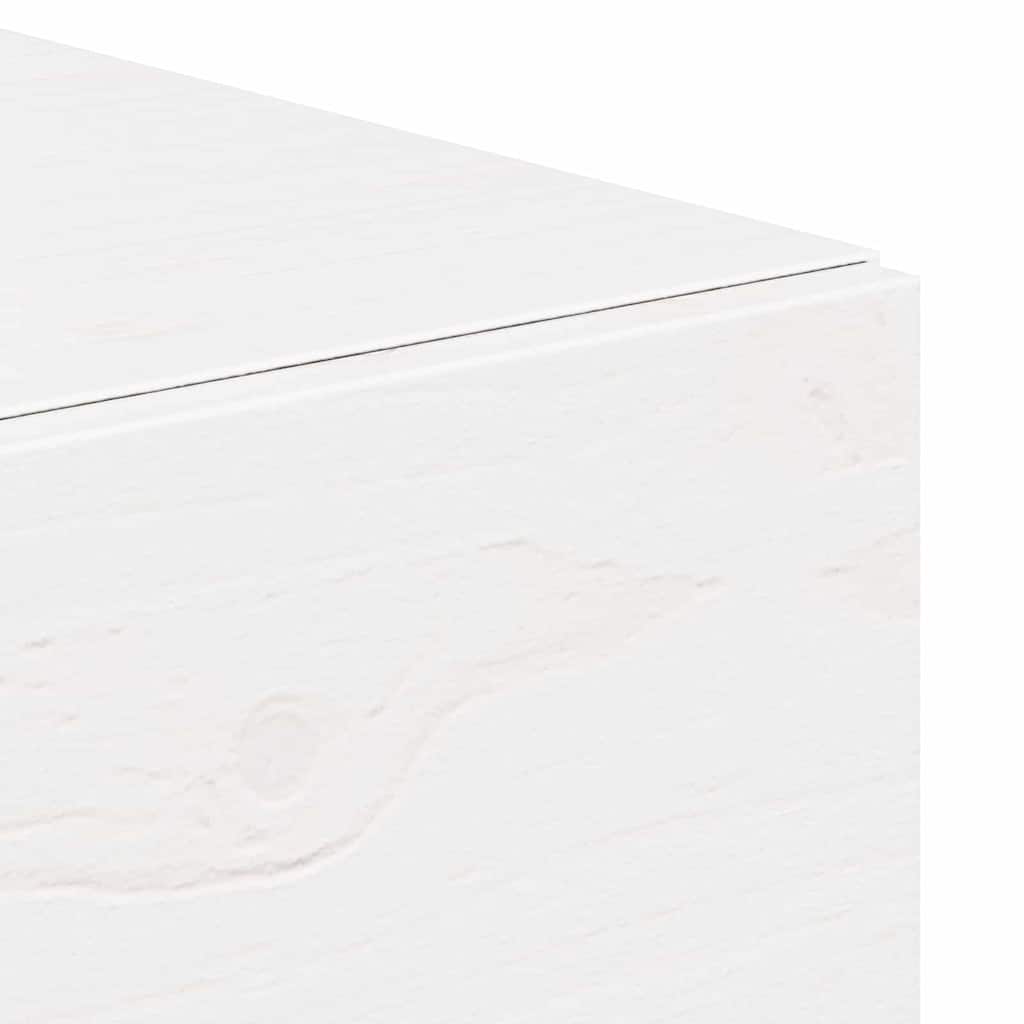 vidaXL Stolik nocny Biały 42 x 32,5 x 40 cm Lite drewno sosnowe