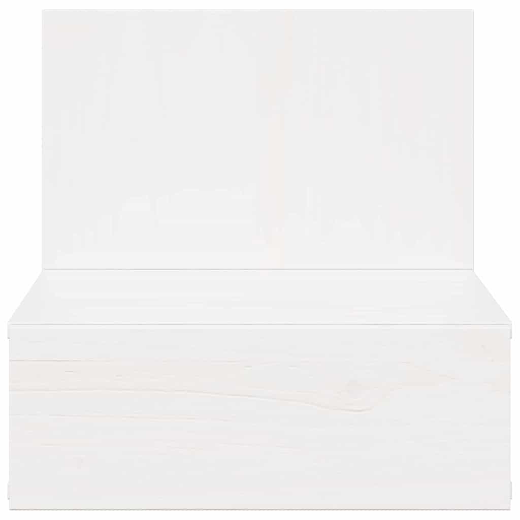 vidaXL Stolik nocny Biały 42 x 32,5 x 40 cm Lite drewno sosnowe