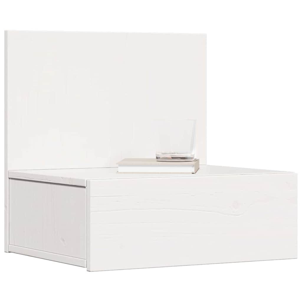 vidaXL Stolik nocny Biały 42 x 32,5 x 40 cm Lite drewno sosnowe