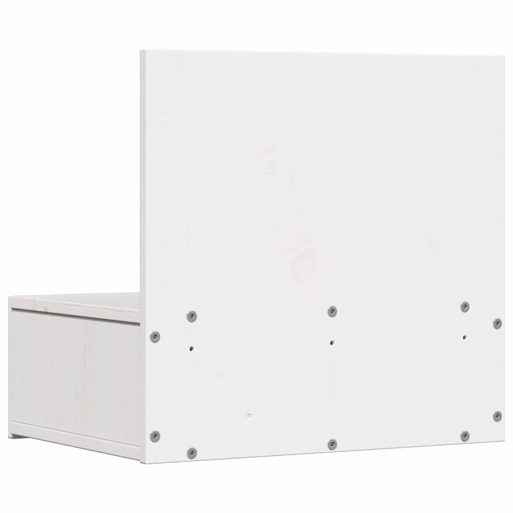 vidaXL Stolik nocny 2 pcs Biały 42 x 32,5 x 40 cm Lite drewno sosnowe