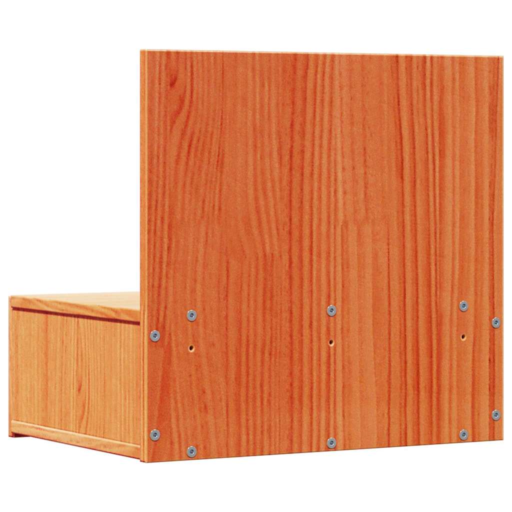 vidaXL Stolik nocny Woskowy Brąz 42 x 32,5 x 40 cm Lite drewno sosnowe