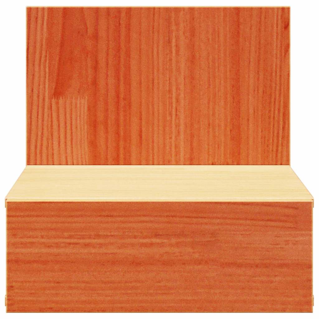 vidaXL Stolik nocny Woskowy Brąz 42 x 32,5 x 40 cm Lite drewno sosnowe