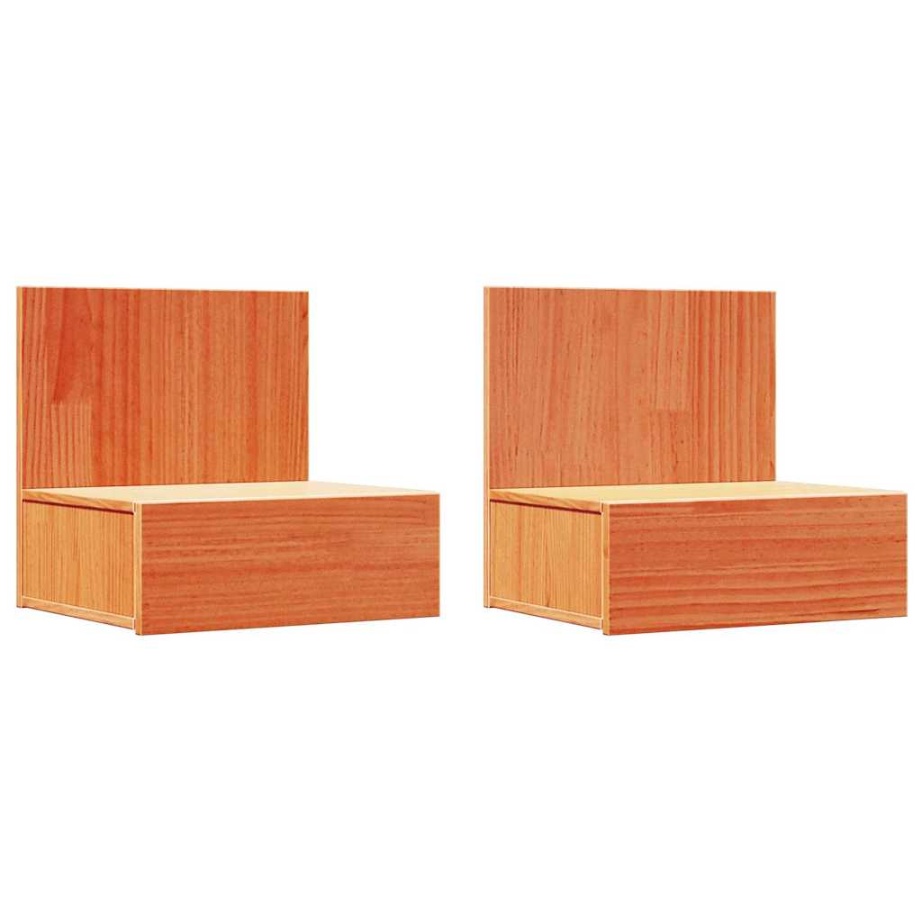 vidaXL Stolik nocny z szufladą 2 pcs Woskowy Brąz 42 x 32,5 x 40 cm