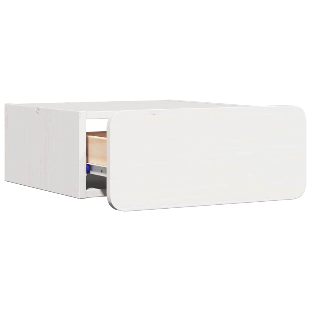 vidaXL Stolik nocny 2 pcs Biały 39 x 34 x 16,5 cm Lite drewno sosnowe