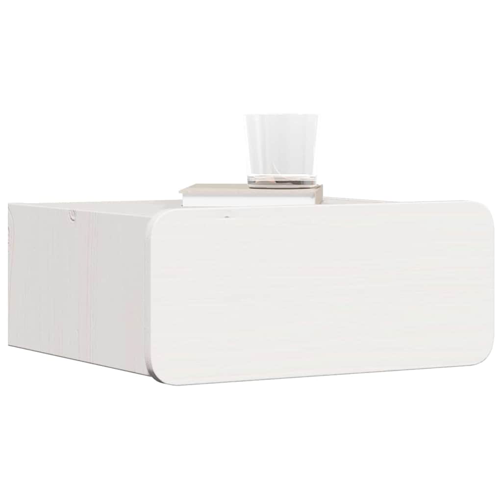 vidaXL Stolik nocny 2 pcs Biały 39 x 34 x 16,5 cm Lite drewno sosnowe