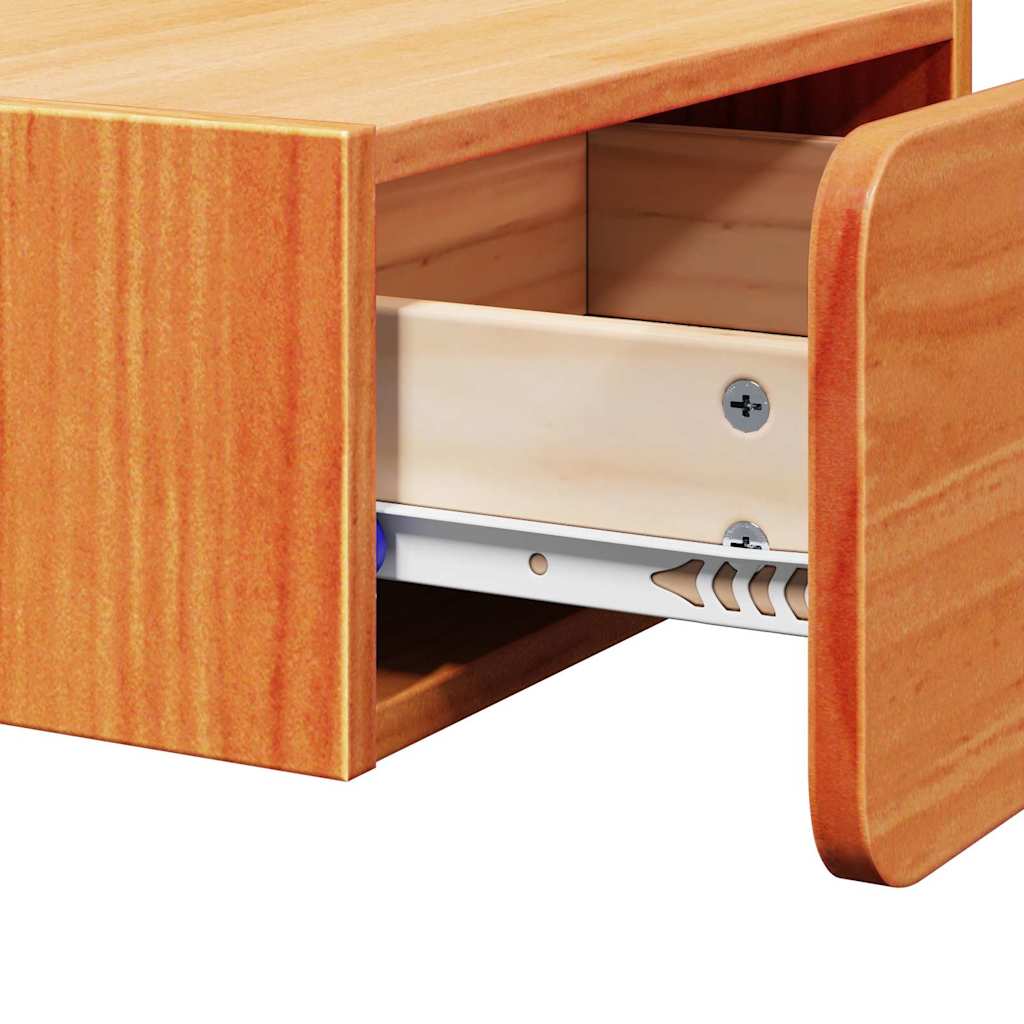 vidaXL Stolik nocny Woskowy Brąz 39 x 34 x 16,5 cm Lite drewno sosnowe
