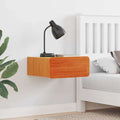 vidaXL Stolik nocny Woskowy Brąz 39 x 34 x 16,5 cm Lite drewno sosnowe