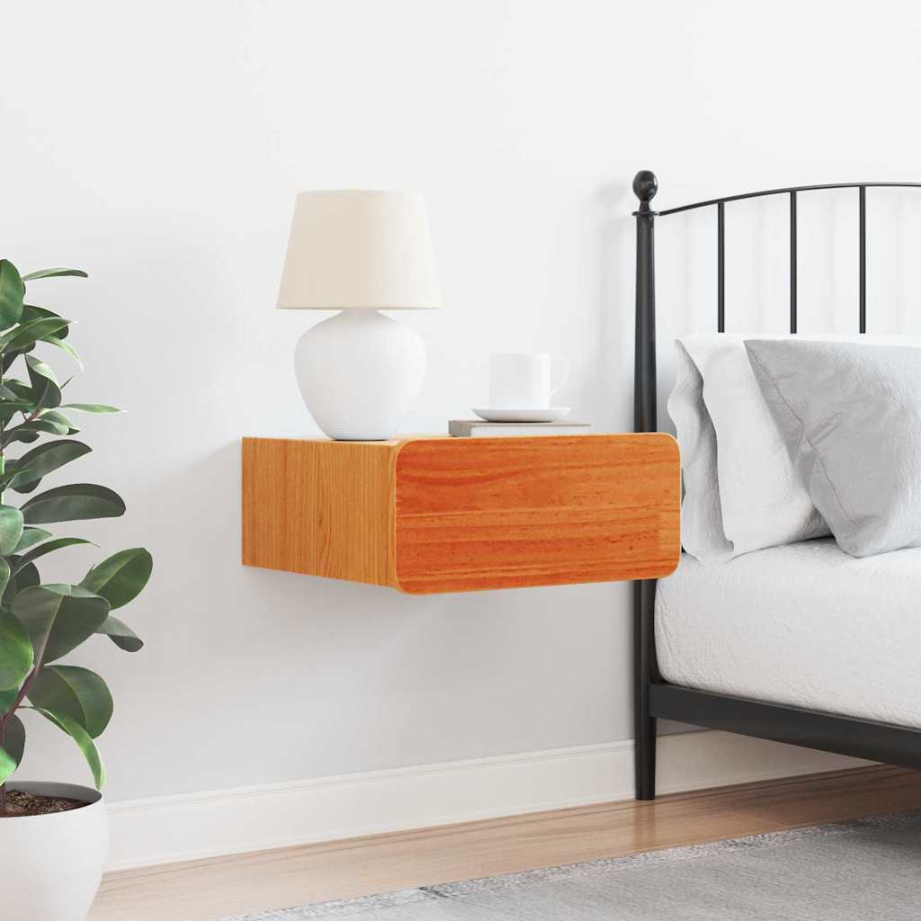 vidaXL Stolik nocny Woskowy Brąz 39 x 34 x 16,5 cm Lite drewno sosnowe
