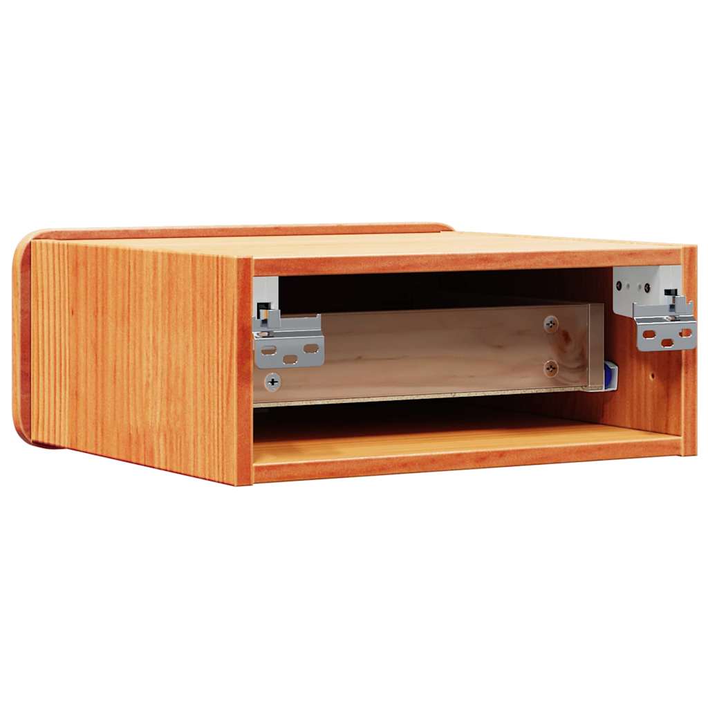 vidaXL Stolik nocny Woskowy Brąz 39 x 34 x 16,5 cm Lite drewno sosnowe