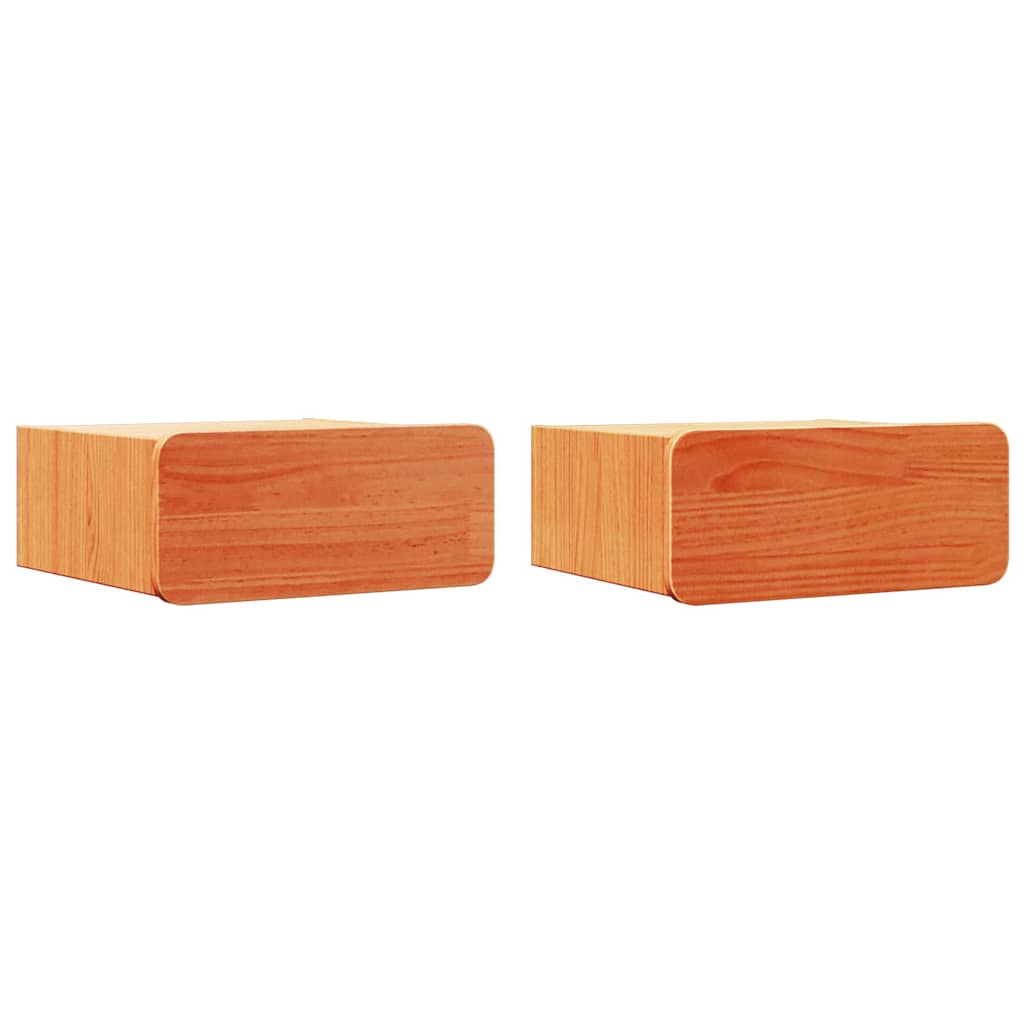 vidaXL Stolik nocny z szufladą 2 pcs Woskowy Brąz 39 x 34 x 16,5 cm