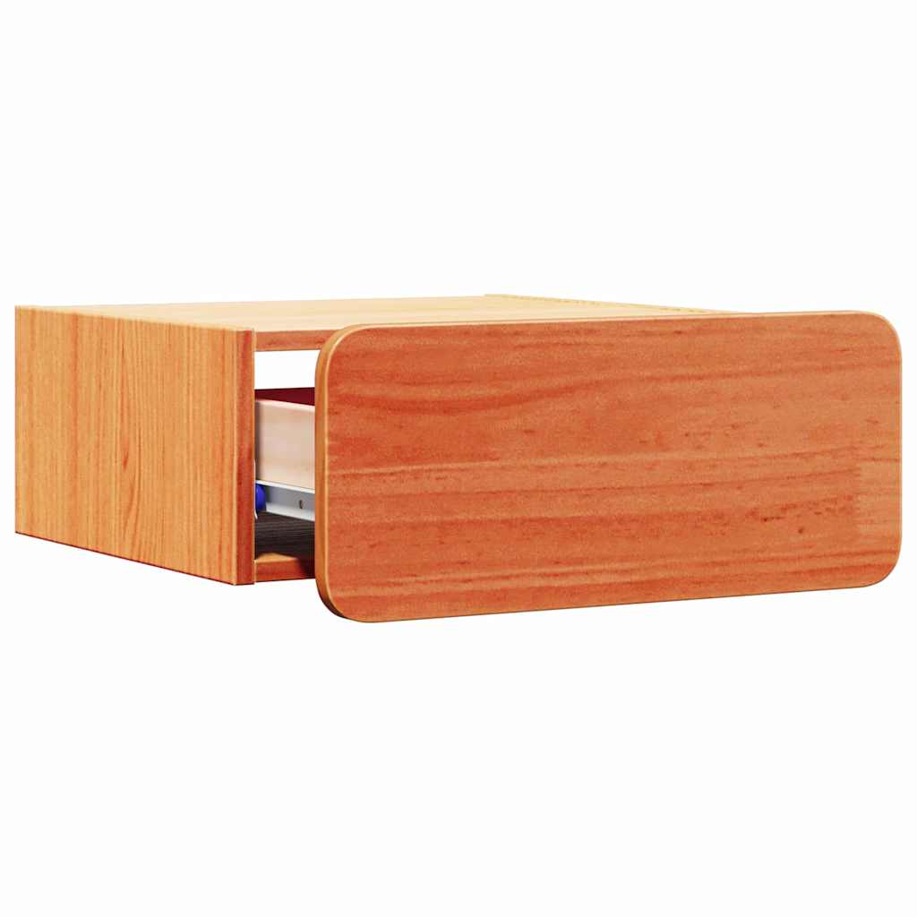 vidaXL Stolik nocny z szufladą 2 pcs Woskowy Brąz 39 x 34 x 16,5 cm