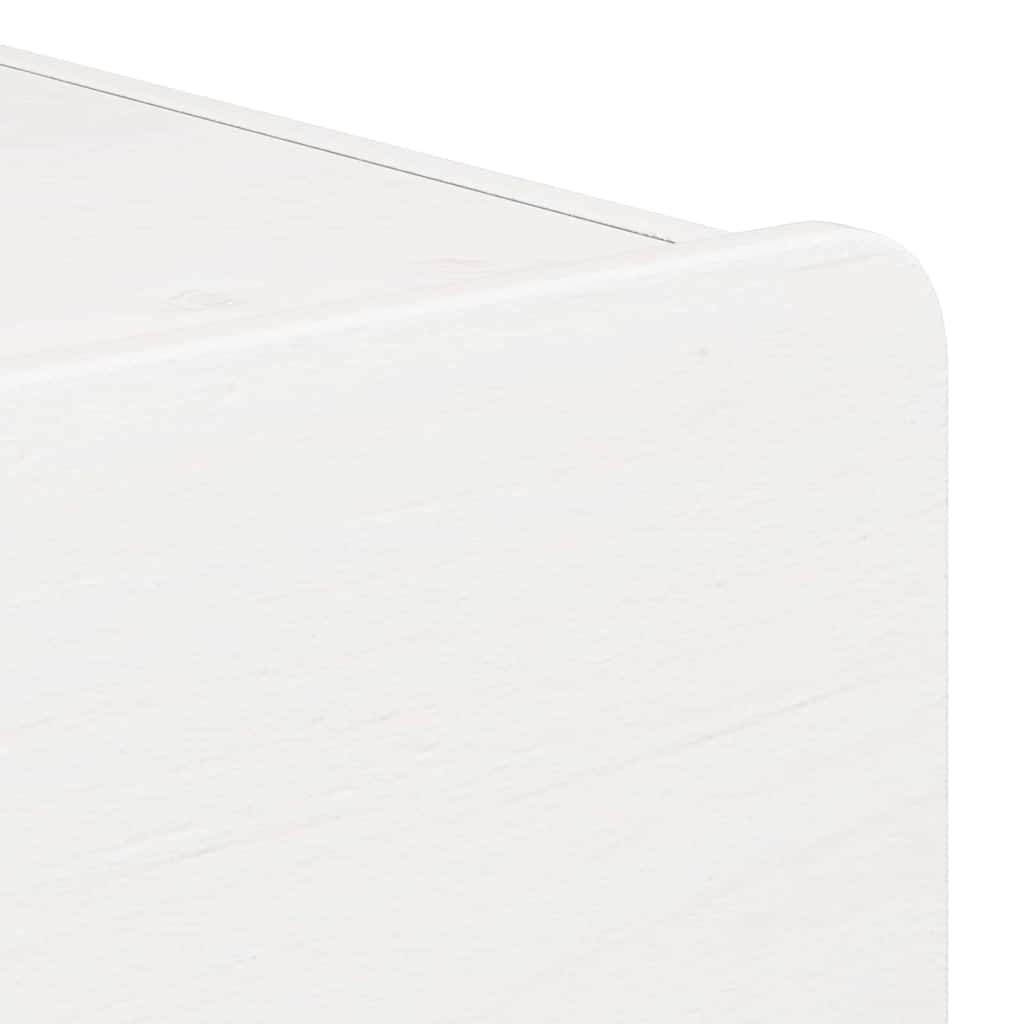 vidaXL Stolik nocny Biały 39 x 34 x 33 cm Lite drewno sosnowe