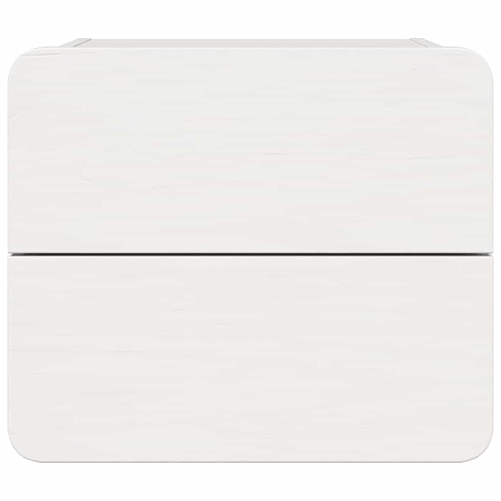 vidaXL Stolik nocny Biały 39 x 34 x 33 cm Lite drewno sosnowe