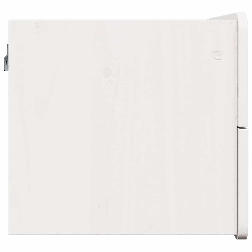 vidaXL Stolik nocny Biały 39 x 34 x 33 cm Lite drewno sosnowe