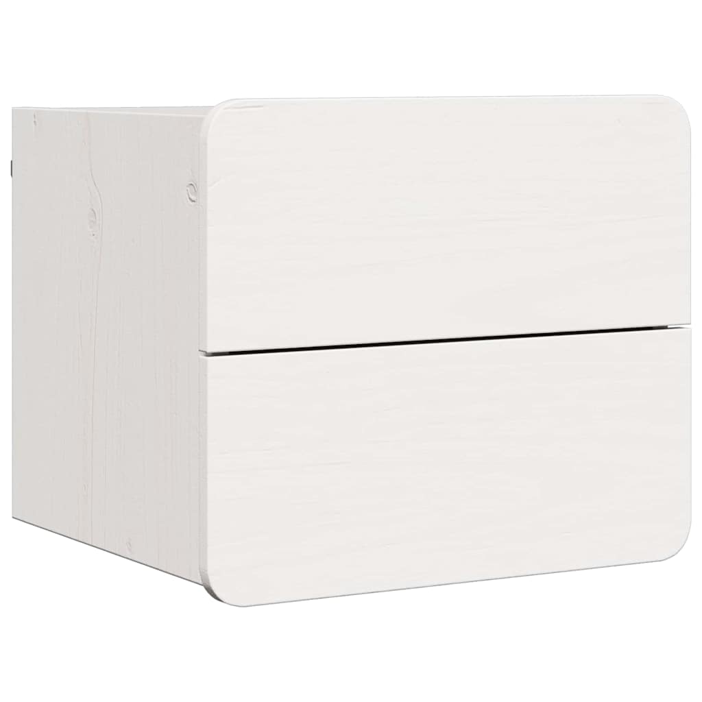 vidaXL Stolik nocny 2 pcs Biały 39 x 34 x 33 cm Lite drewno sosnowe