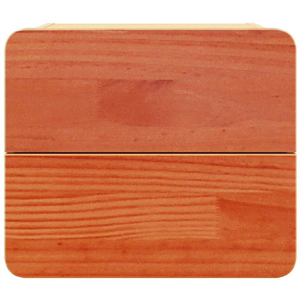 vidaXL Stolik nocny Woskowy Brąz 39 x 34 x 33 cm Lite drewno sosnowe