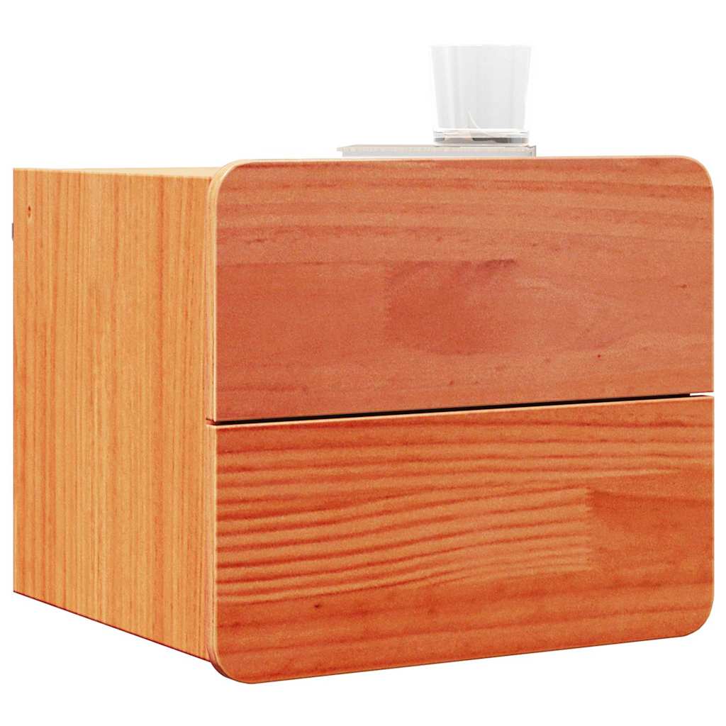 vidaXL Stolik nocny Woskowy Brąz 39 x 34 x 33 cm Lite drewno sosnowe