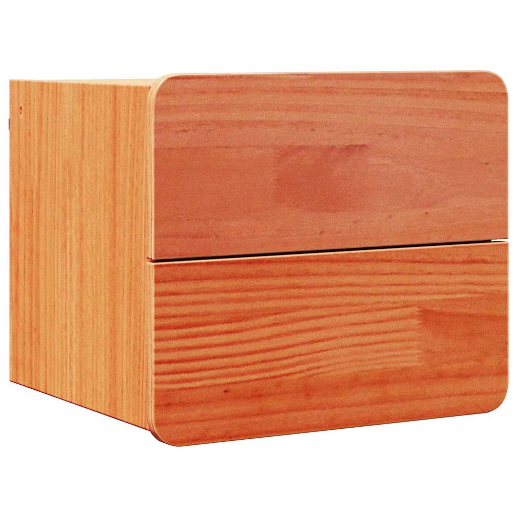 vidaXL Stolik nocny 2 pcs Brązowy 39 x 34 x 33 cm Lite drewno sosnowe