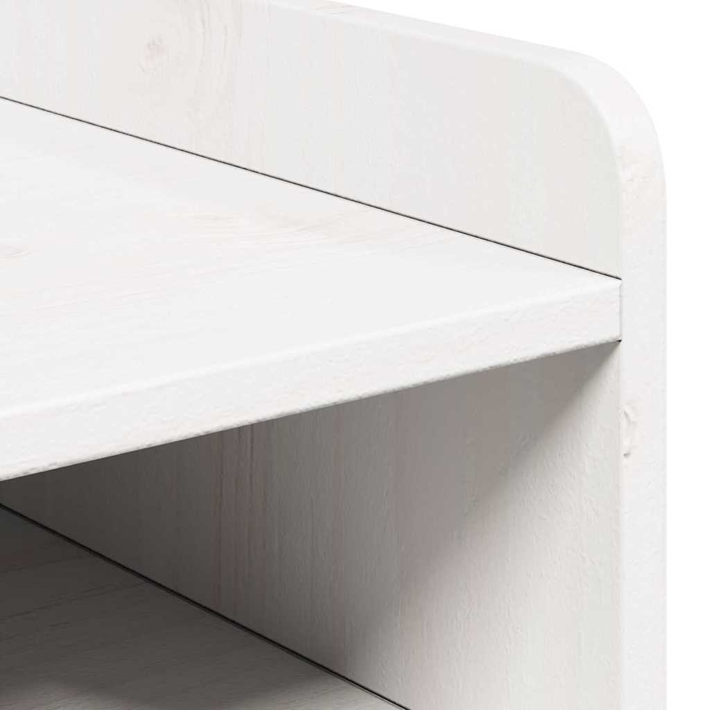 vidaXL Stolik nocny 2 pcs Biały 38 x 36 x 29,5 cm Lite drewno sosnowe