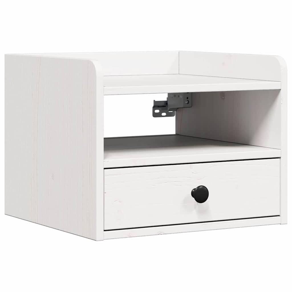 vidaXL Stolik nocny 2 pcs Biały 38 x 36 x 29,5 cm Lite drewno sosnowe