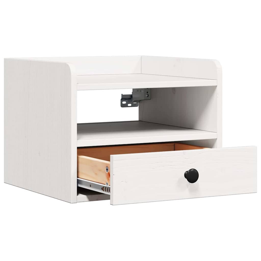 vidaXL Stolik nocny 2 pcs Biały 38 x 36 x 29,5 cm Lite drewno sosnowe