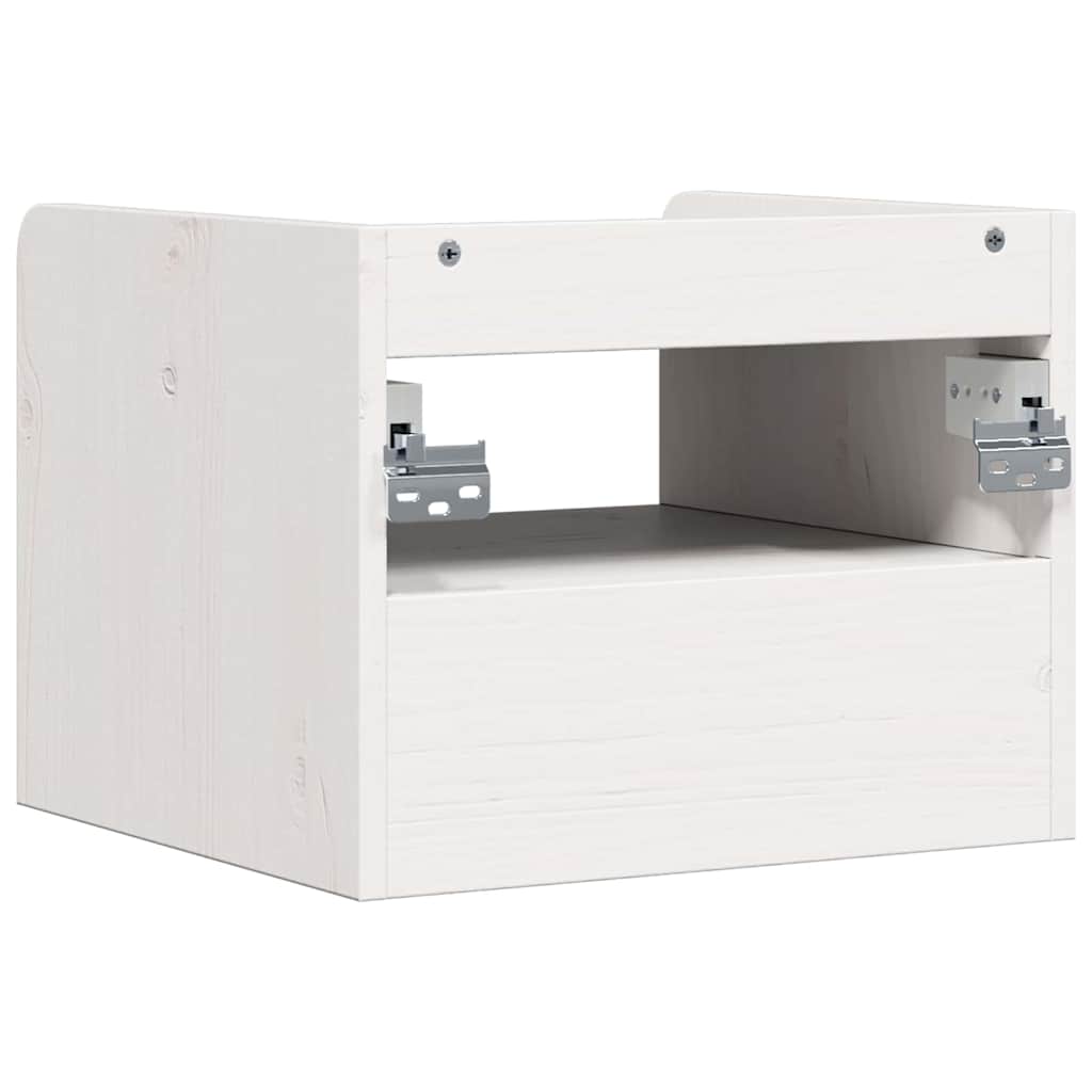 vidaXL Stolik nocny 2 pcs Biały 38 x 36 x 29,5 cm Lite drewno sosnowe