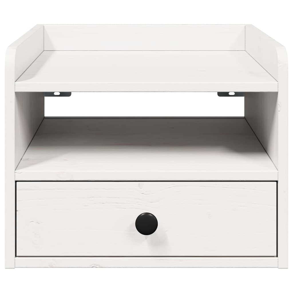 vidaXL Stolik nocny 2 pcs Biały 38 x 36 x 29,5 cm Lite drewno sosnowe