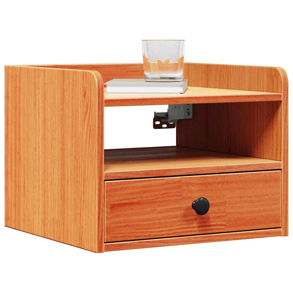 vidaXL Stolik nocny Woskowy Brąz 38 x 36 x 29,5 cm Lite drewno sosnowe