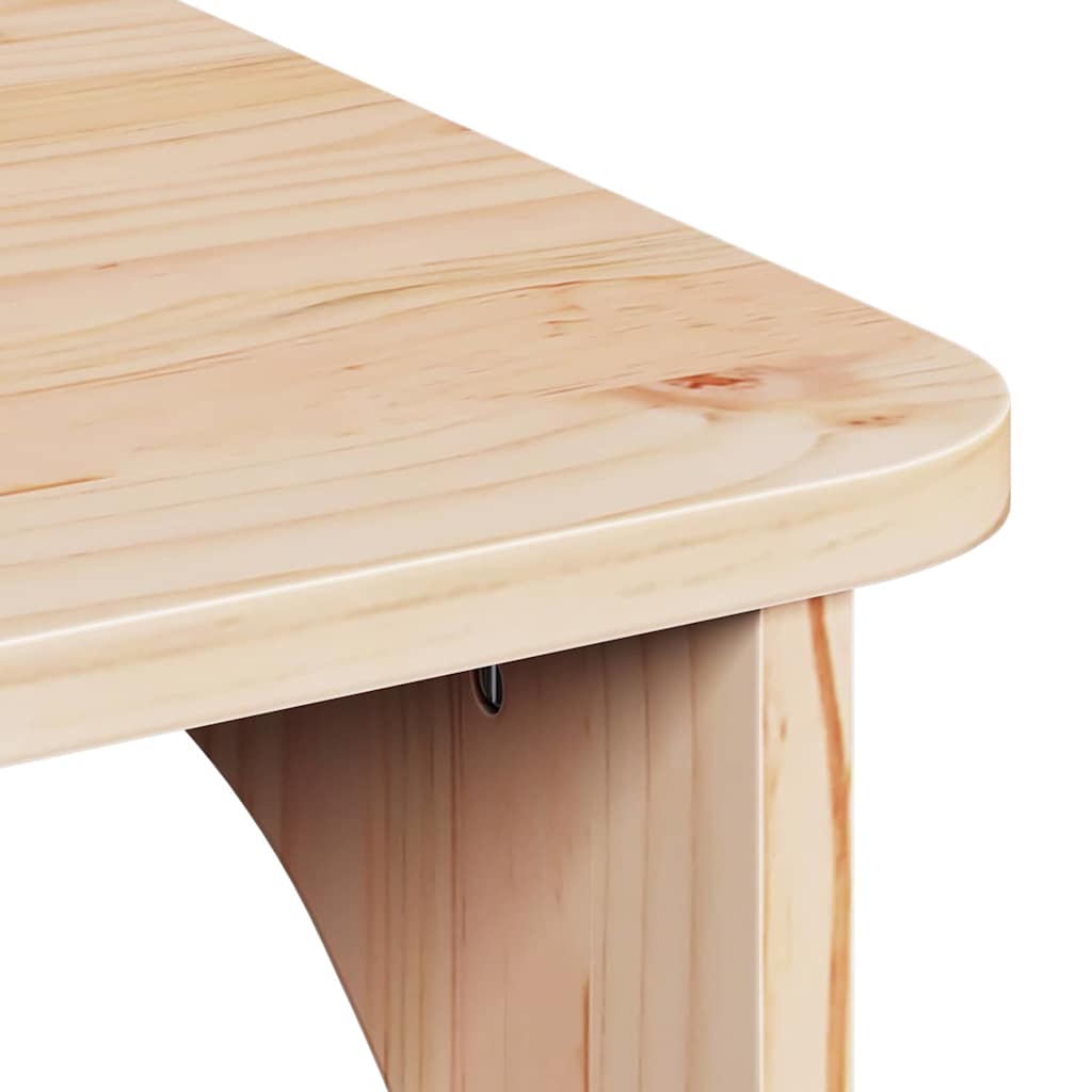 vidaXL Stolik kawowy Naturalny 80 x 50 x 31 cm Lite drewno sosnowe