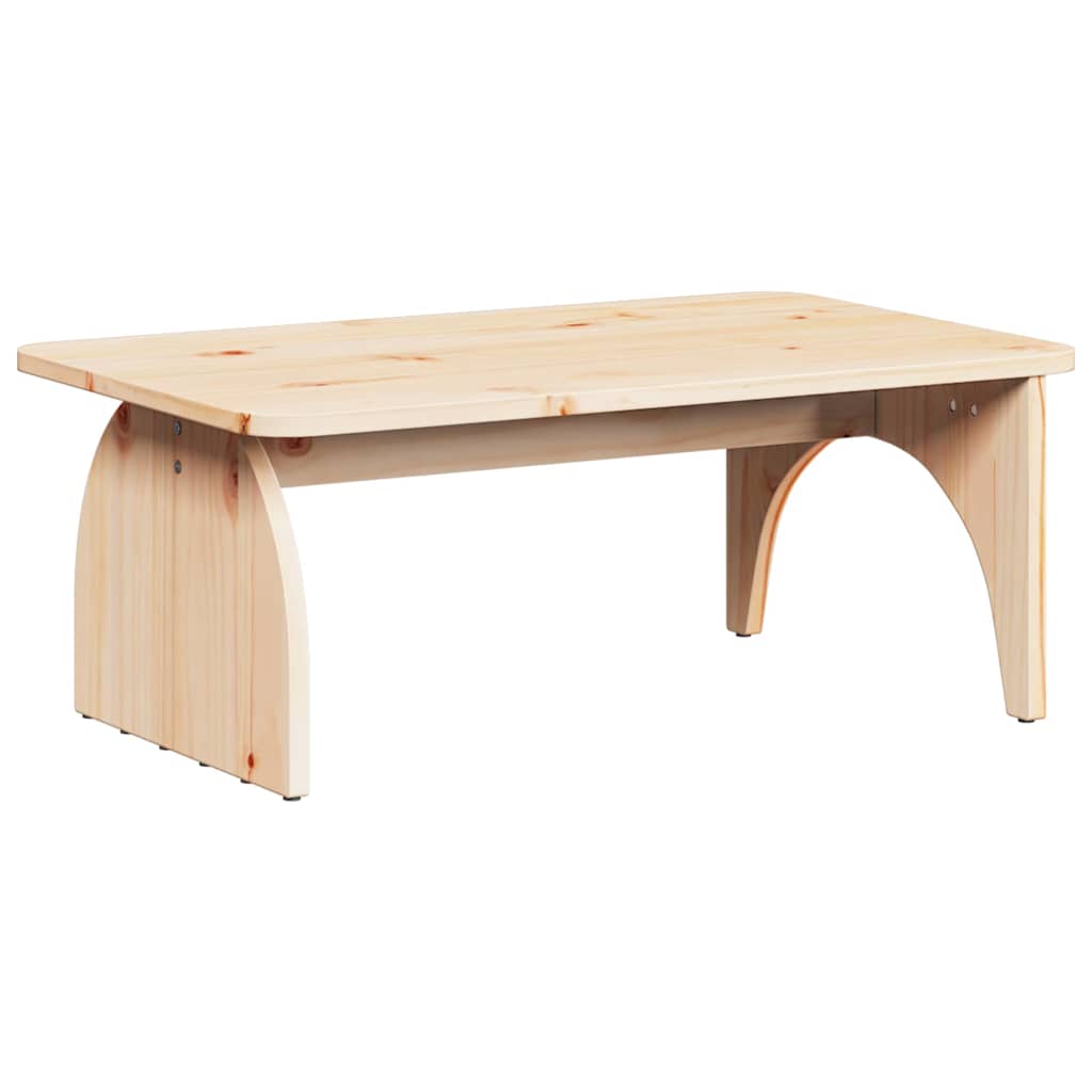 vidaXL Stolik kawowy Naturalny 80 x 50 x 31 cm Lite drewno sosnowe